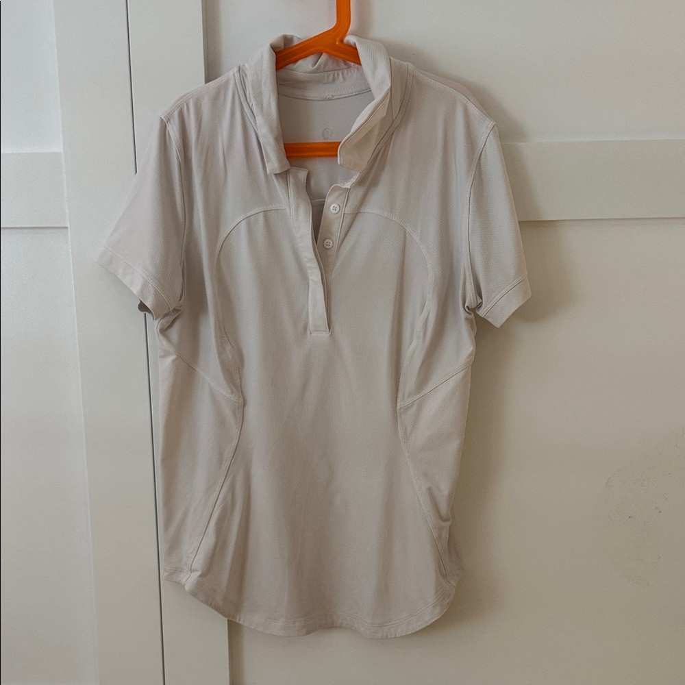 Lululemon white Short Sleeve Polo Shirt